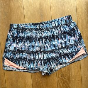 Lilly Pulitzer Luxletic 4” Ocean Trail Short in Low Tide Navy Sails and Stripes